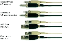 AUDAC CMX726/B HEADSET - DARK SKIN - 3‑pin AKG, 4‑pin Shure, 3.5mm Senn/DB