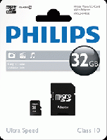 Philips micoSD 32 GB met SD adapter