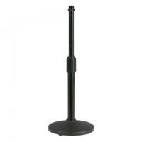 Desk Mic. Stand Straight, Adj. zwart, 37 cm/0,8 kg