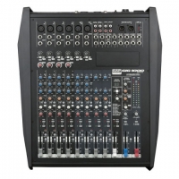 GIG-1000CFX 12-kanaals live-mixer incl. dynamiek, DSP en 1000W versterker