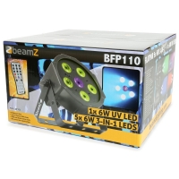 BeamZ	BFP110 FlatPAR 5x 6W 3-in-1 + 1x 6W UV LED's