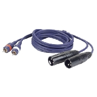 3 mtr 2 XLR M/2 RCA Connector Line/Instrumentcable