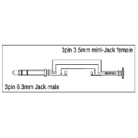 Jack 6.3 /M STEREO - Mini Jack /F