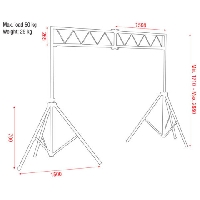 Lichtbrug met truss 3 meter